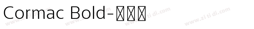 Cormac Bold字体转换